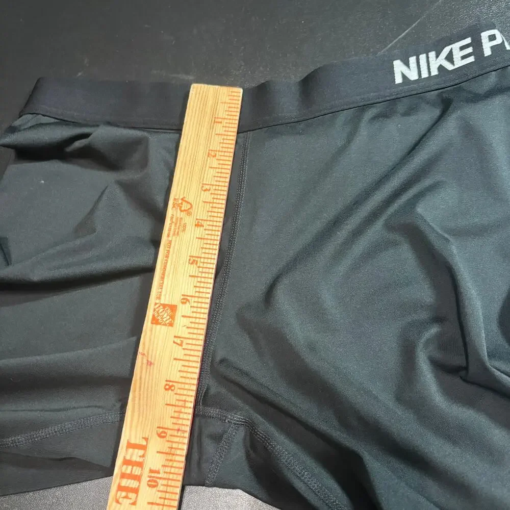 Nike Pro Dri-FIT Black Compression Cropped Leggings Women's L Athletic